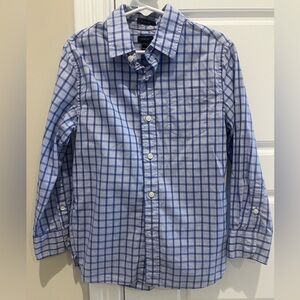 Crewcuts Blue and White Checkered Button Down Shirt